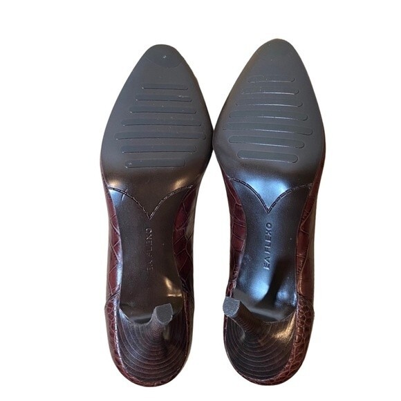 NIB Vintage Enzo Angiolini Alligator Pattern Leather shoes. Brown.  Size 6 - Picture 3 of 10